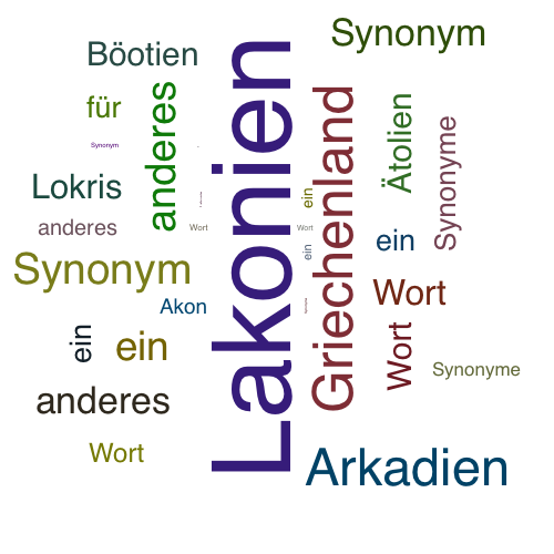 Ein anderes Wort für Lakonien - Synonym Lakonien