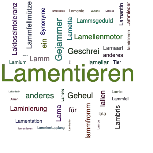 Ein anderes Wort für Lamentieren - Synonym Lamentieren