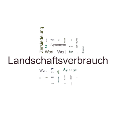 Ein anderes Wort für Landschaftsverbrauch - Synonym Landschaftsverbrauch