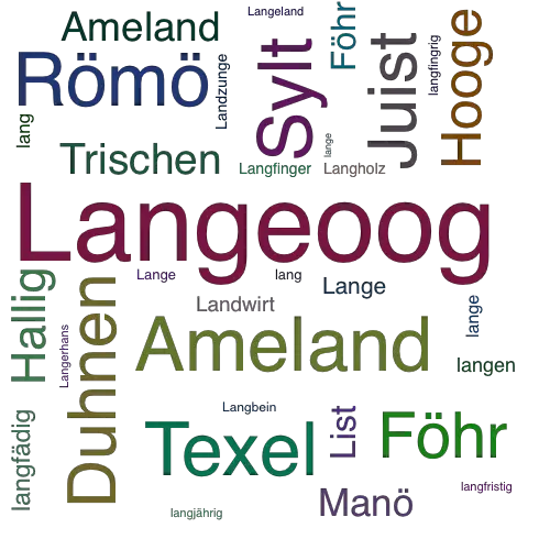 Ein anderes Wort für Langeoog - Synonym Langeoog