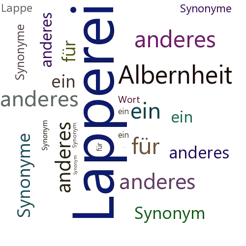 Ein anderes Wort für Lapperei - Synonym Lapperei