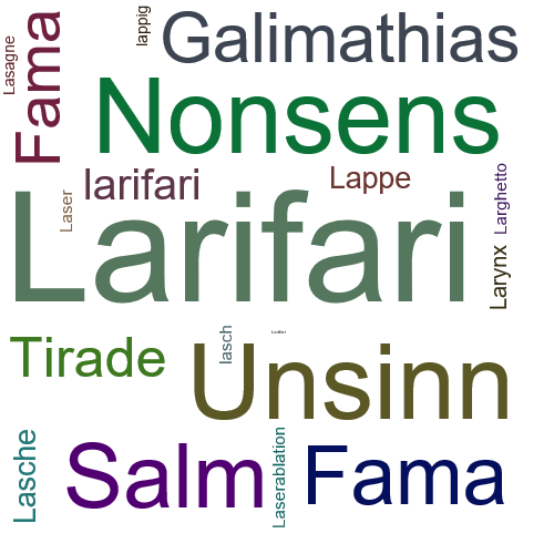 Ein anderes Wort für Larifari - Synonym Larifari