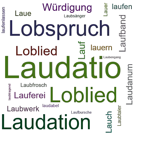 Ein anderes Wort für Laudatio - Synonym Laudatio