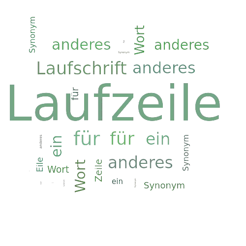 Ein anderes Wort für Laufzeile - Synonym Laufzeile