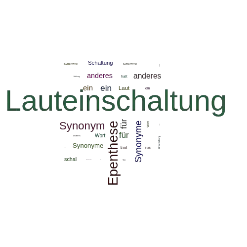 Ein anderes Wort für Lauteinschaltung - Synonym Lauteinschaltung
