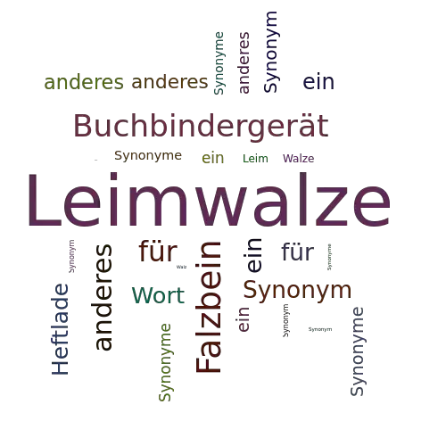 Ein anderes Wort für Leimwalze - Synonym Leimwalze