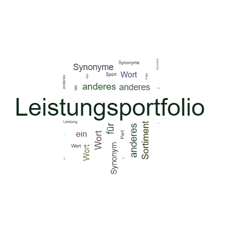 Ein anderes Wort für Leistungsportfolio - Synonym Leistungsportfolio