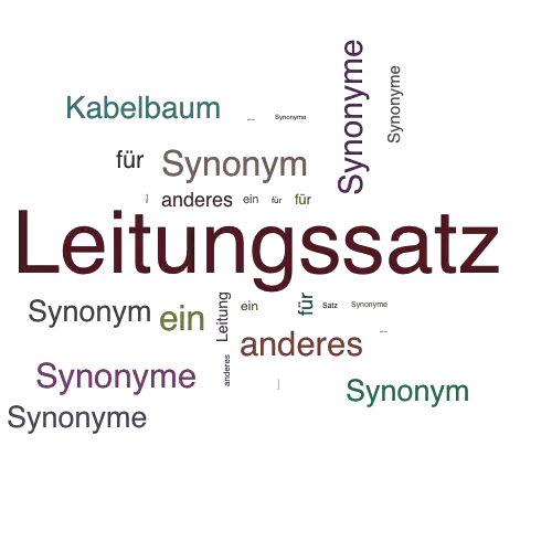 Ein anderes Wort für Leitungssatz - Synonym Leitungssatz