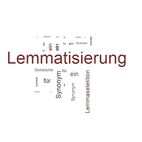 Ein anderes Wort für Lemmatisierung - Synonym Lemmatisierung