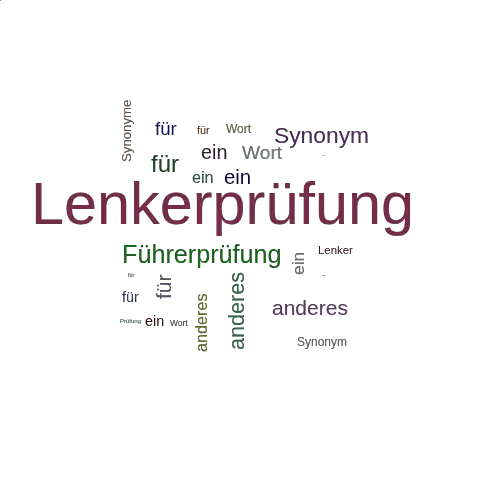 Ein anderes Wort für Lenkerprüfung - Synonym Lenkerprüfung