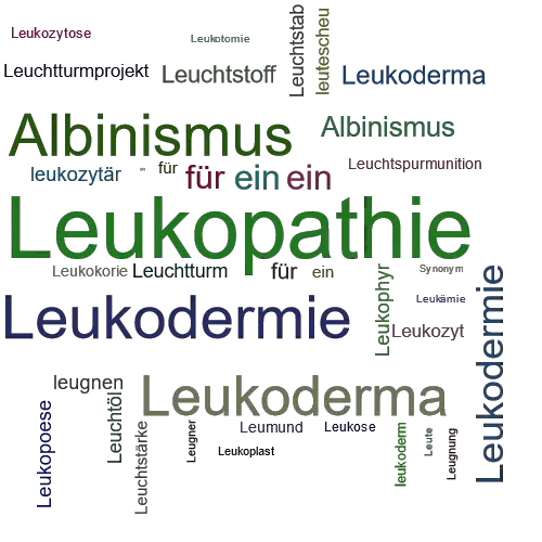 Ein anderes Wort für Leukopathie - Synonym Leukopathie
