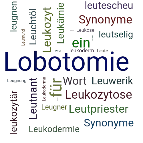 Ein anderes Wort für Leukotomie - Synonym Leukotomie