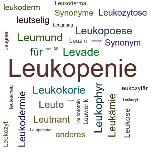Ein anderes Wort für Leukozytopenie - Synonym Leukozytopenie