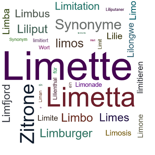 Ein anderes Wort für Limette - Synonym Limette