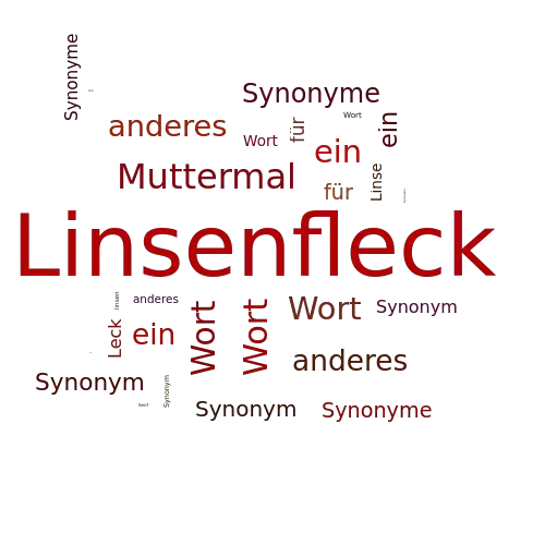 Ein anderes Wort für Linsenfleck - Synonym Linsenfleck
