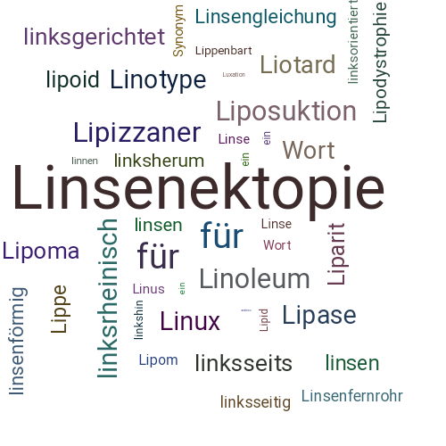 Ein anderes Wort für Linsenluxation - Synonym Linsenluxation