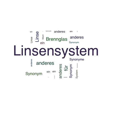 Ein anderes Wort für Linsensystem - Synonym Linsensystem