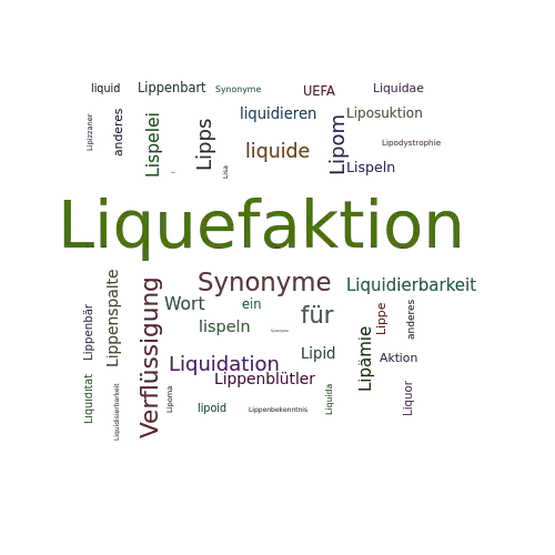 Ein anderes Wort für Liquefaktion - Synonym Liquefaktion
