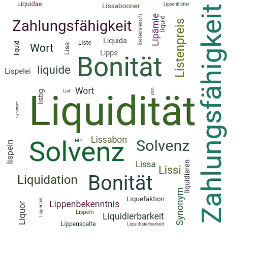 Ein anderes Wort für Liquidität - Synonym Liquidität