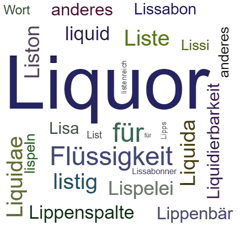 Ein anderes Wort für Liquor - Synonym Liquor