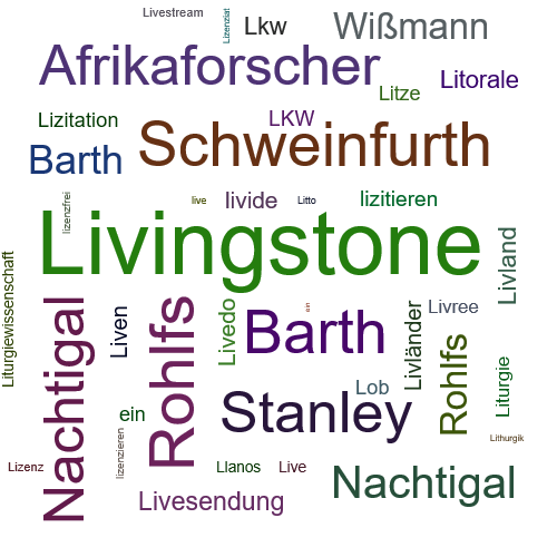 Ein anderes Wort für Livingstone - Synonym Livingstone