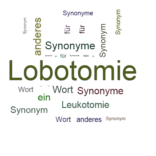 Ein anderes Wort für Lobotomie - Synonym Lobotomie