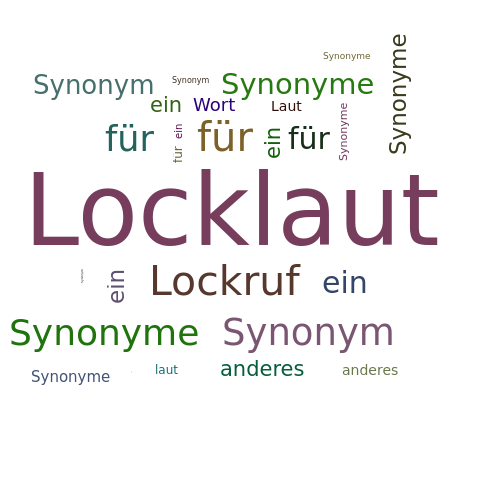 Ein anderes Wort für Locklaut - Synonym Locklaut
