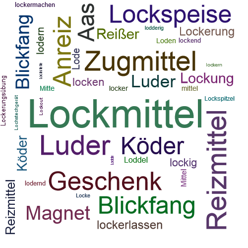 Ein anderes Wort für Lockmittel - Synonym Lockmittel
