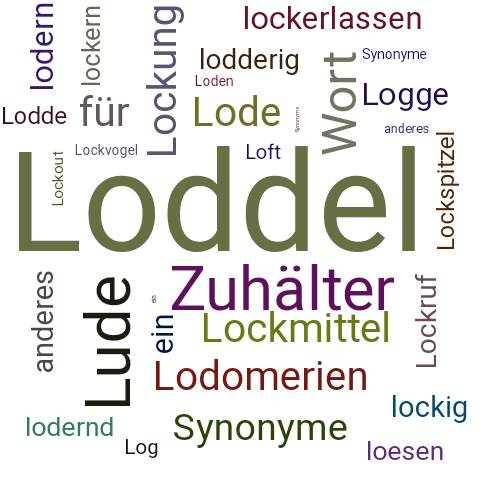 Ein anderes Wort für Loddel - Synonym Loddel