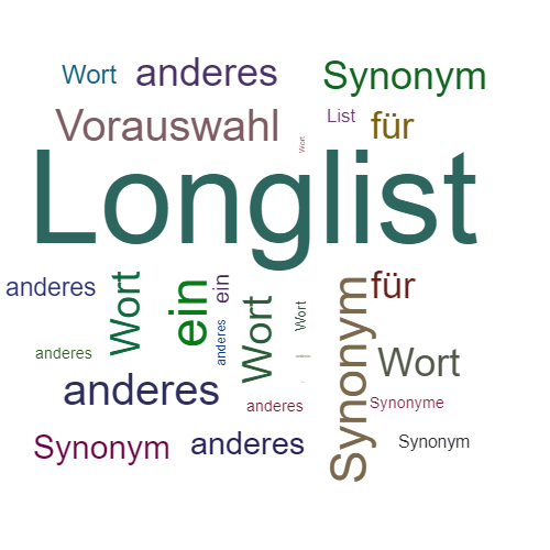 Ein anderes Wort für Longlist - Synonym Longlist