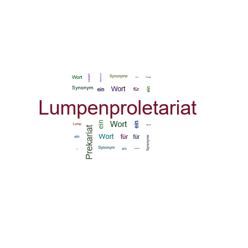 Ein anderes Wort für Lumpenproletariat - Synonym Lumpenproletariat