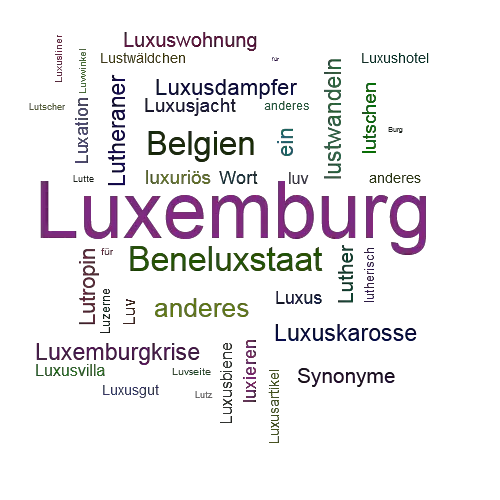 Ein anderes Wort für Luxemburg - Synonym Luxemburg