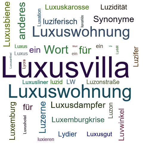 Ein anderes Wort für Luxusvilla - Synonym Luxusvilla