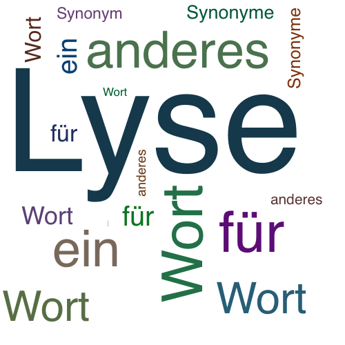 Ein anderes Wort für Lyse - Synonym Lyse