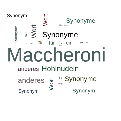 Ein anderes Wort für Maccheroni - Synonym Maccheroni