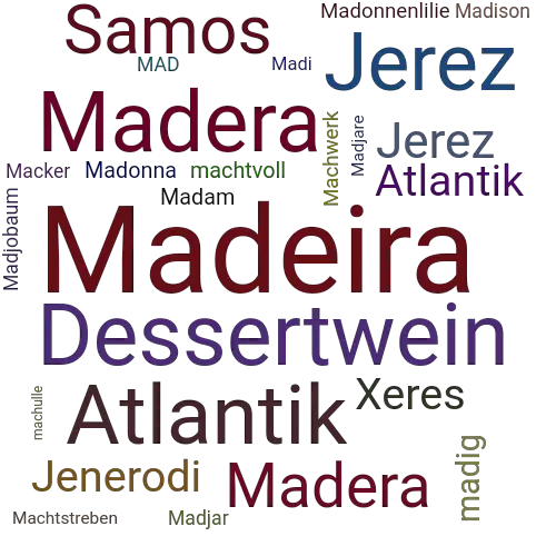 Ein anderes Wort für Madeira - Synonym Madeira