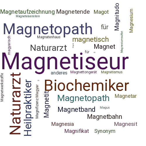 Ein anderes Wort für Magnetiseur - Synonym Magnetiseur