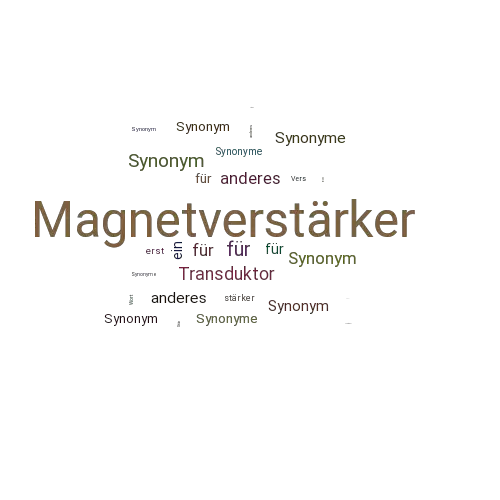 Ein anderes Wort für Magnetverstärker - Synonym Magnetverstärker