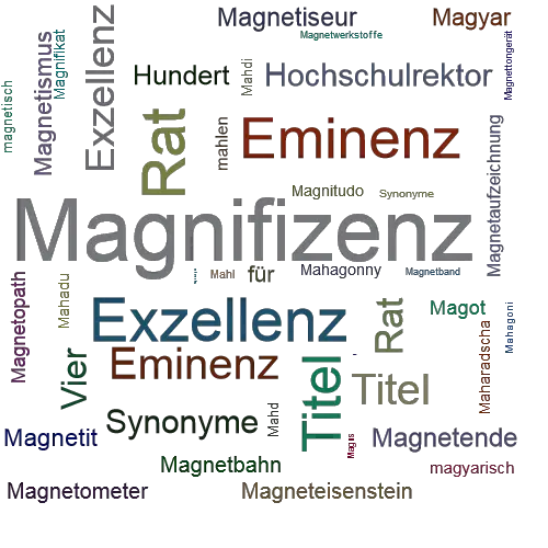 Ein anderes Wort für Magnifizenz - Synonym Magnifizenz