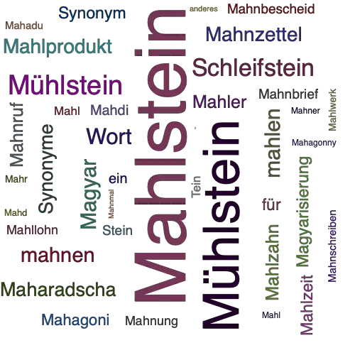 Ein anderes Wort für Mahlstein - Synonym Mahlstein