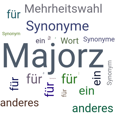 Ein anderes Wort für Majorz - Synonym Majorz