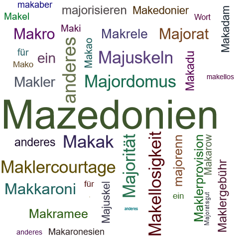 Ein anderes Wort für Makedonien - Synonym Makedonien
