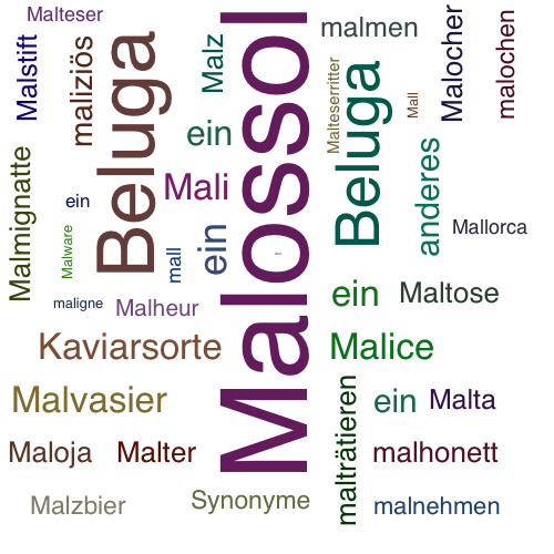 Ein anderes Wort für Malossol - Synonym Malossol