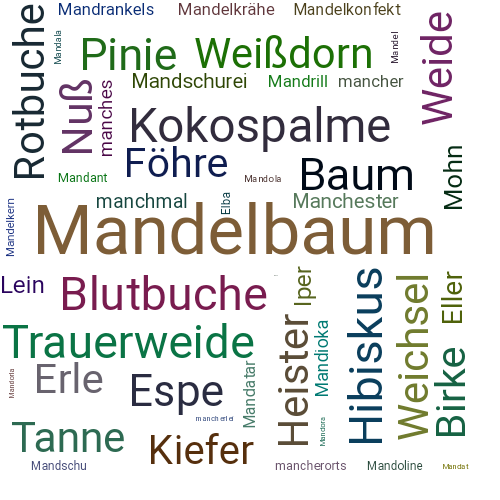Ein anderes Wort für Mandelbaum - Synonym Mandelbaum