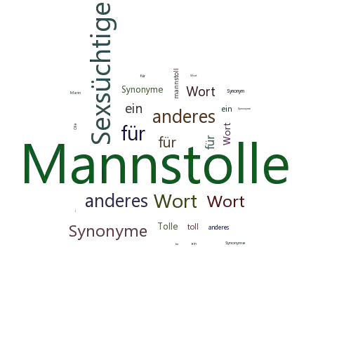 Ein anderes Wort für Mannstolle - Synonym Mannstolle