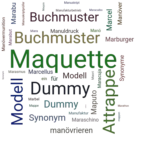 Ein anderes Wort für Maquette - Synonym Maquette