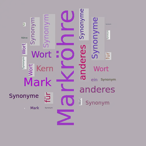 Ein anderes Wort für Markröhre - Synonym Markröhre