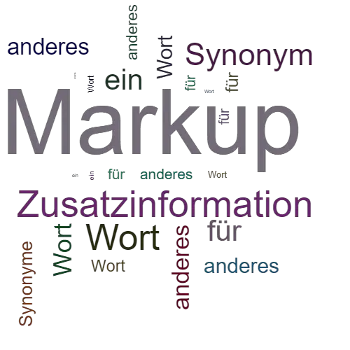 Ein anderes Wort für Markup - Synonym Markup