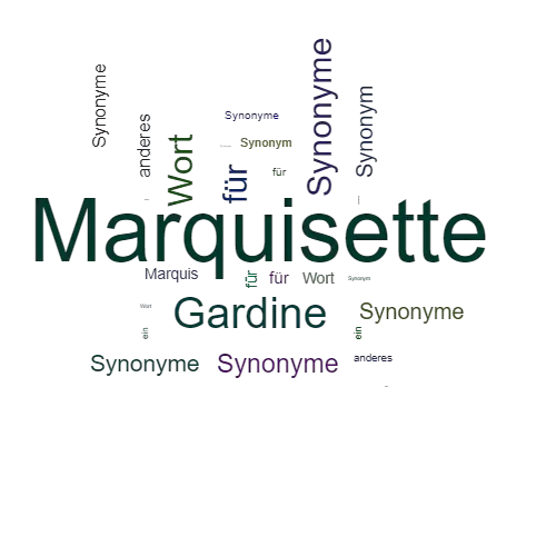 Ein anderes Wort für Marquisette - Synonym Marquisette