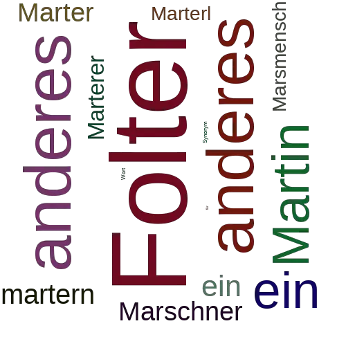 Ein anderes Wort für Marterung - Synonym Marterung